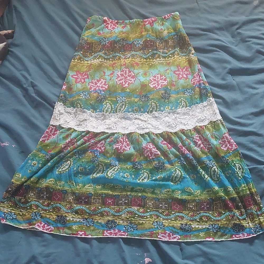 Floral Multicolor Tube Skirt